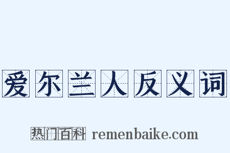 爱尔兰人反义词是什么意思的图片